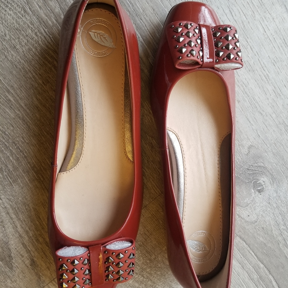 Burnt Orange Nurture Flats Size 8